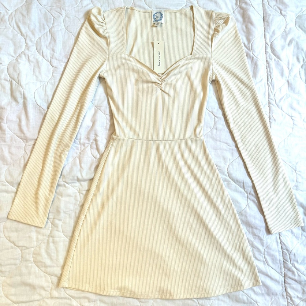 Francesca’s ~ Mariella Ribbed Sweetheart Mini Dress! - Picture 2 of 8